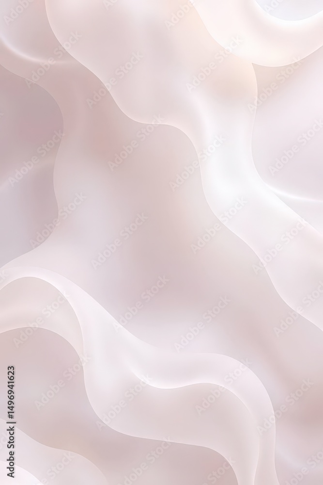 Poster soft flowing fabric creates a serene and elegant background in a light shade