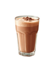 [Transparent Background PNG]Delicious Chocolate Smoothie in a Glass