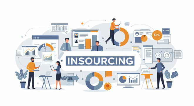 Business team manages company processes inhouse