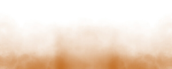 PNG fog texture isolated on transparent background, Beautiful swirling Orange color smoke, Special effect of steam, Vector isolated smoke