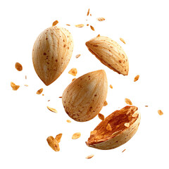 Roasted Almonds Falling Delicious Snack Food