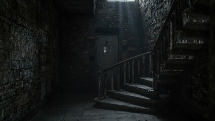 Historical schools spiraling stairwell