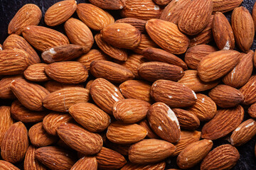 Close-up of a Pile of Almonds