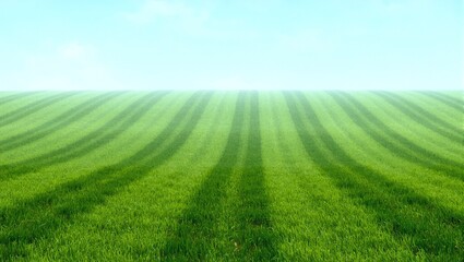 Obraz premium Striped field under blue sky