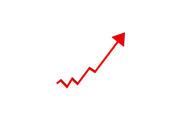Red arrow business graph

