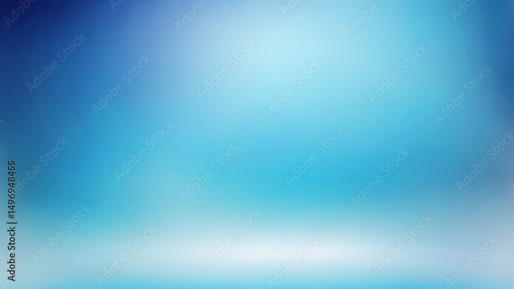 Poster abstract blue gradient background soft and airy with minimalistic empty space for design