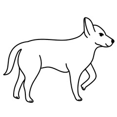 vector illustration of a dog