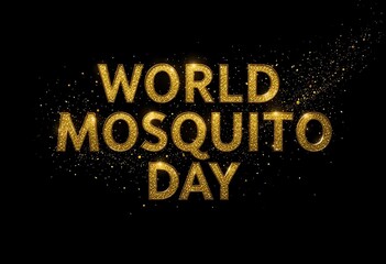 world  mosquito day typography art
