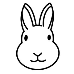 cute rabbit icon illustration