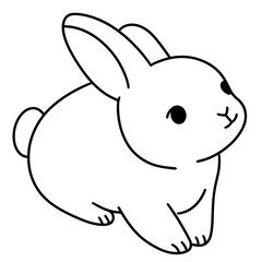 cute rabbit icon illustration