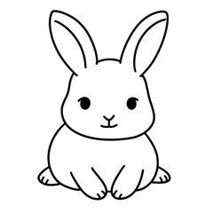 cute rabbit icon illustration