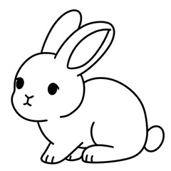 cute rabbit icon illustration