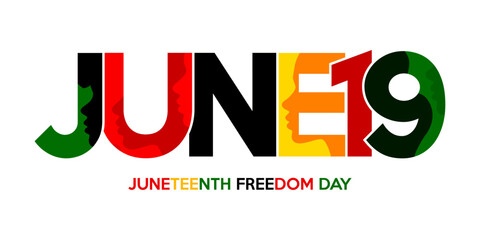 Juneteenth Freedom Day background. June 19 African American holiday banner. Juneteenth Independence Day. Freedom Poster. Vector illustration.