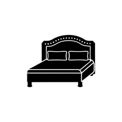 creative details Outline silhouette Bed Icon vector illustration 