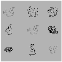 Squirrel vector logo 1