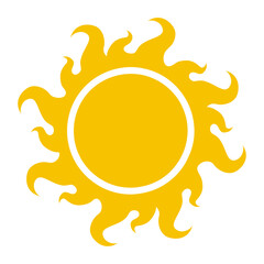 sun solar heat weather summer day icon symbol vector