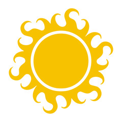 hot sun sunlight solar heat weather temperature icon symbol vector