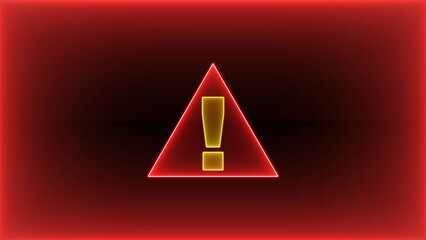 neon warning,alert and error icon illustration.