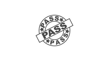 pass stamp seal vector stock illustration.