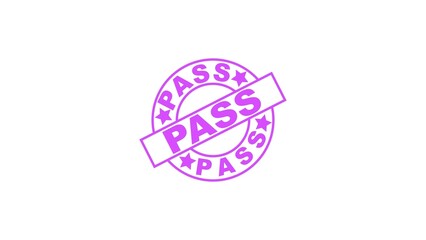 pass stamp seal vector stock illustration.