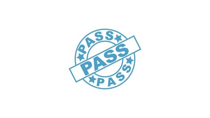 pass stamp seal vector stock illustration.