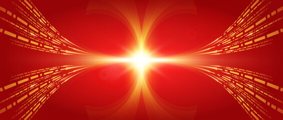 abstract red background with arrows and directions