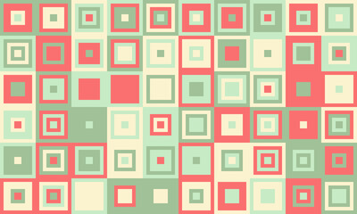 Abstract geometric pattern with pastel squares.  Perfect for backgrounds, textiles, website design, and branding.  A vibrant, retroinspired design offering a sense of order and playful minimalism.