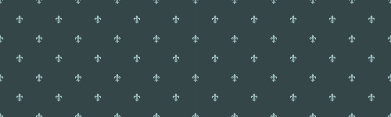 Elegant teal and grey fleurdelis pattern.  Perfect for website backgrounds, textile designs, or stationery. © Olena