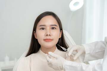 Cosmetic surgery, skin whitening injection, filler injection, Skin reface, beautiful Asian girls...