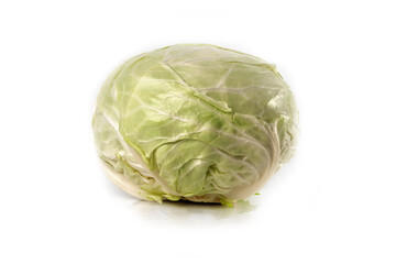 Fototapeta premium cabbage close-up isolated on white background