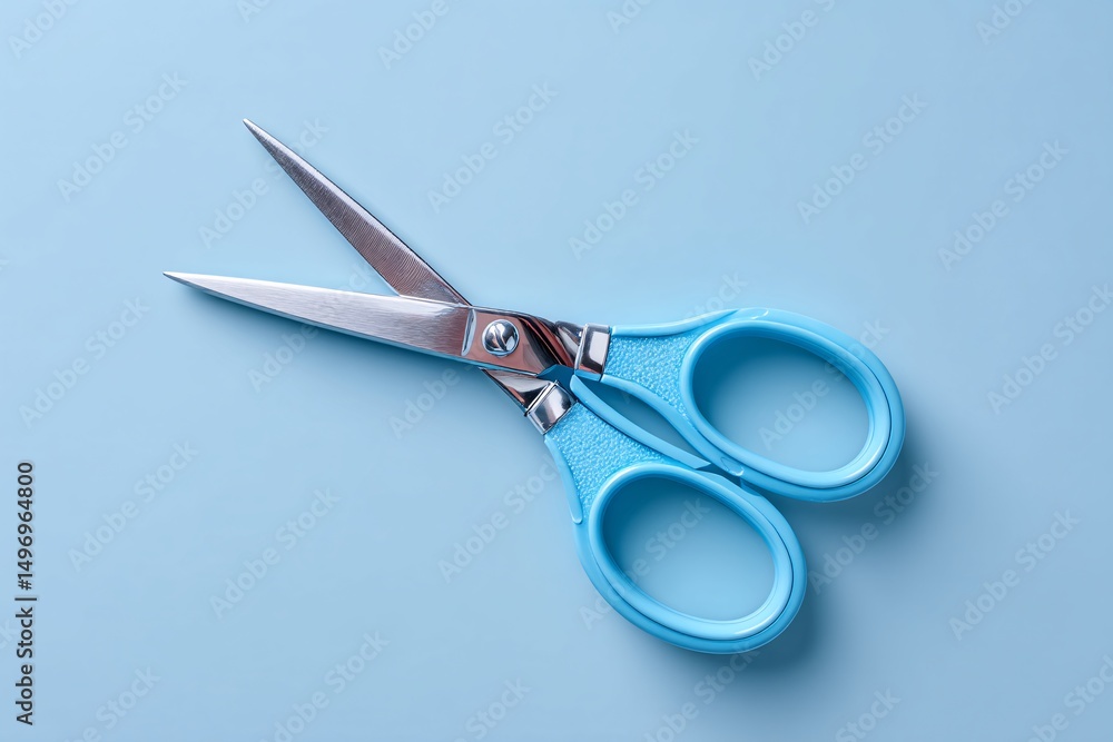 Poster 3d rendering of craft scissors, optimized for easy and precise cutting.