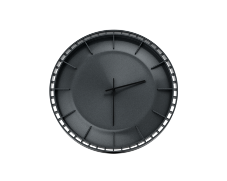 A Modern Charcoal Black Wall Clock 2 30 Two Thirty 02 30 For Modern Interiors 3D Illustration