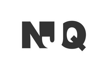 NJQ logo design. Initial letter N J Q bold font style for tech startups, consulting, corporate branding. Creative company name, headlines typography identity, trendy logotype.