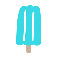 Popsicle Ice Cream PNG – Hand-Drawn Summer Dessert Clipart with Transparent Background

