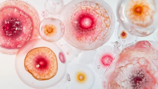 Human mouth tissue cell microscopic view