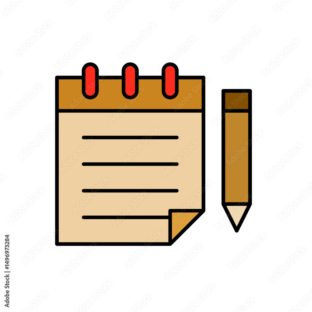 Aufkleber notes icon vector simple design illustration