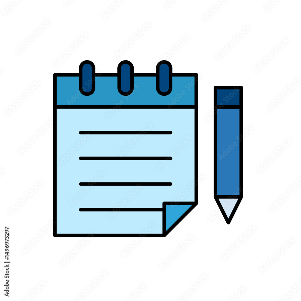 Poster notes icon vector simple design illustration