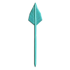 Contemporary Arrow with Streamlined Lines in Vibran Isolated on Transparent Background