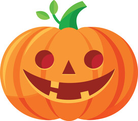 Cute cartoon pumpkin for Halloween design