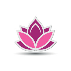 Zen lotus symbol vector illustration on white background