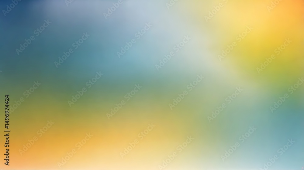 Aufkleber abstract gradient background displaying beautiful yellow green and blue hues with subtle texture