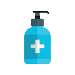 Fototapeta premium Sanitizer bottle vector illustration on white background