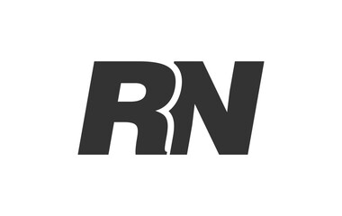 RN Techno Editable Font Logo For Corporate Branding. Bold, Futuristic Design With Unique Typographic Ideas. Minimal Custom Type And Dynamic Letter