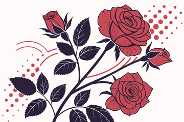 seamless pattern with roses