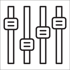 Setting and strategy icon. Icon symbol of adjustment, control, plan, arrangement. Vector illustration