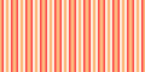 Obraz premium Vibrant vertical stripes in warm coral, peach, and cream create a cheerful, seamless pattern. Perfect for backgrounds, website design, textiles, or any project needing a playful, modern aesthetic.