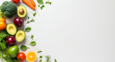 Vibrant Fresh Produce A Colorful Array of Fruits and Vegetables for a Healthy Lifestyle