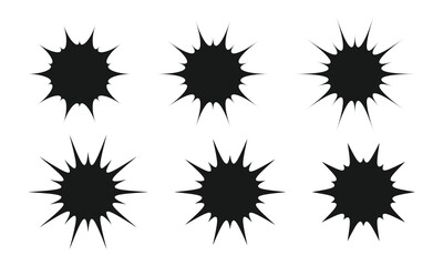 Starburst price. Round and oval sunburst labels and buttons. Simple icon for promotion design. Vector illustration.