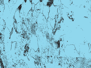 Abstract Crackle Texture Silhouette in Black and Aqua