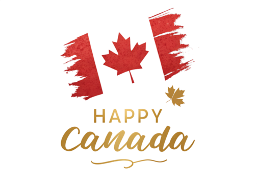 Happy Canada Day with Artistic Maple Leaf Design